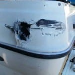 damaged boat detail